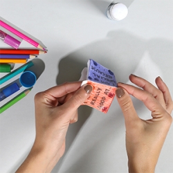 DIY Bostik Indonesia tutorail Self Esteem Dice Step 4