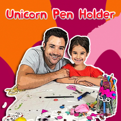 Bostik DIY Hong Kong Unicorn Pen Holder Cover