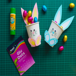 Bostik DIY New Zealand Tutorial Easter Cup Bunny Banner