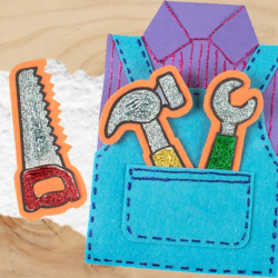 Bostik DIY New Zealand Stationery Craft Eco Stik tutorial fathers day card banner