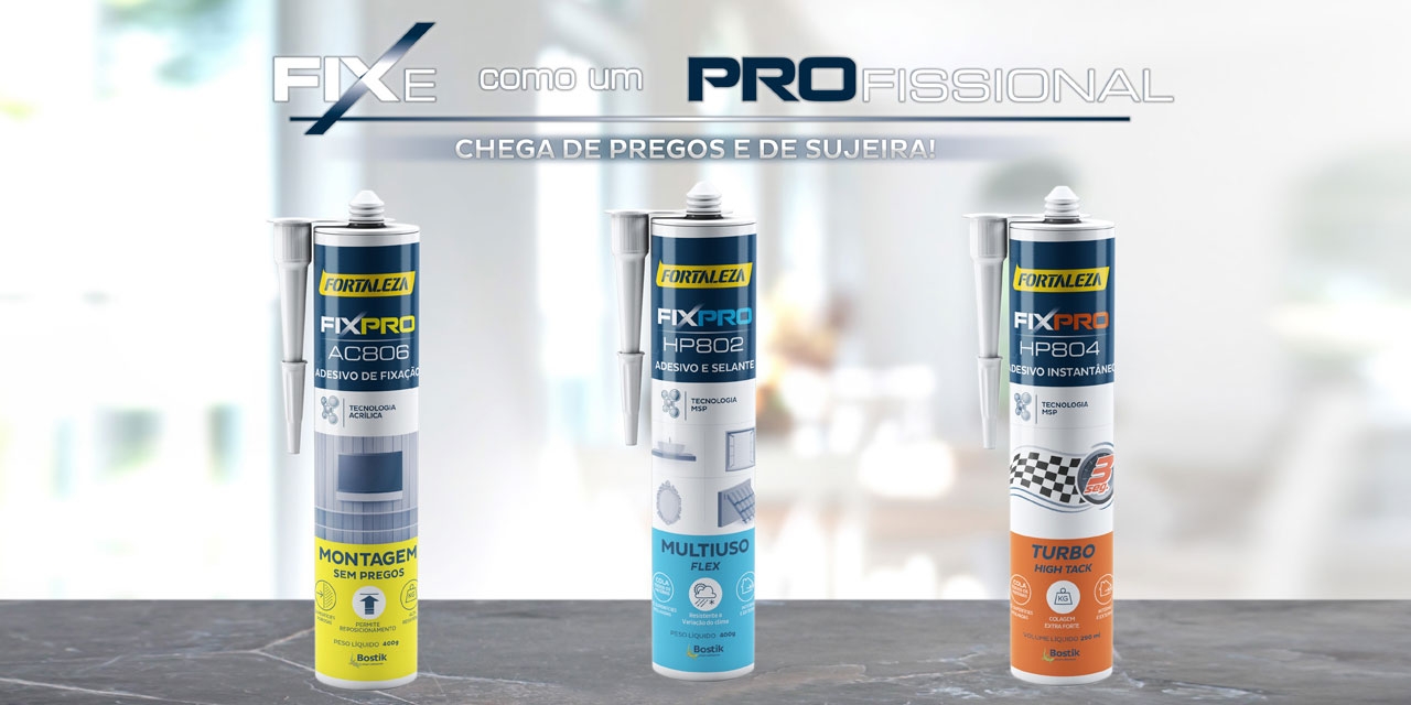 Bostik DIY Brasil Fixpro range banner image