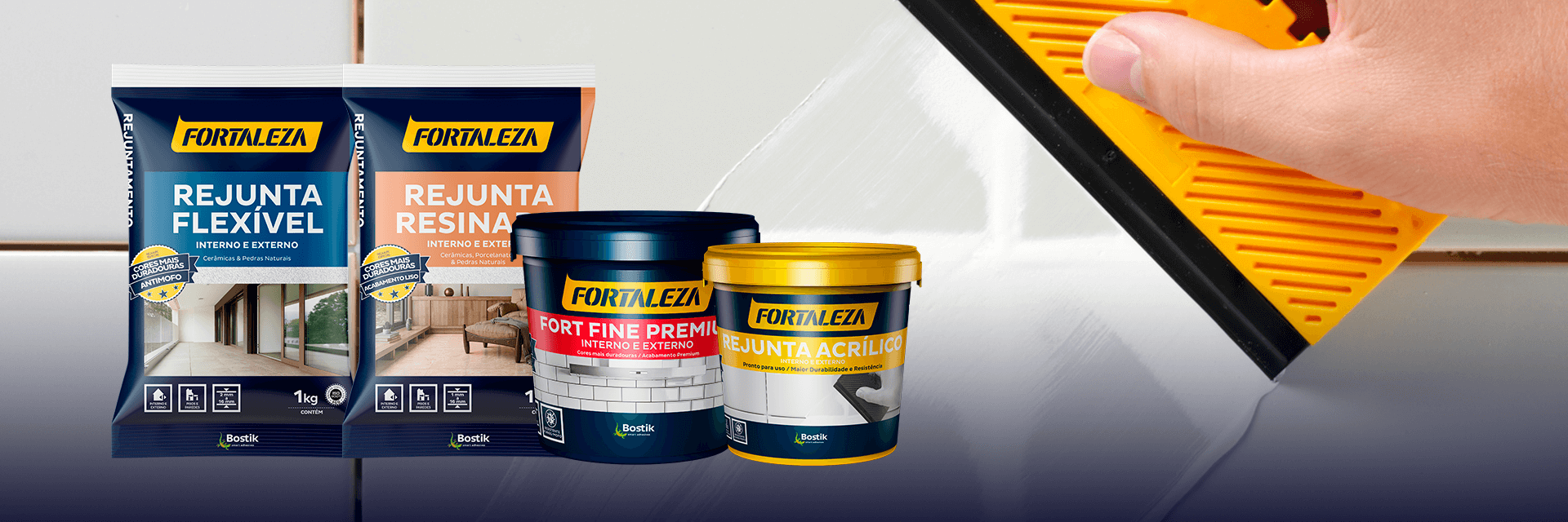 Bostik DIY Brasil rejuntes range banner image