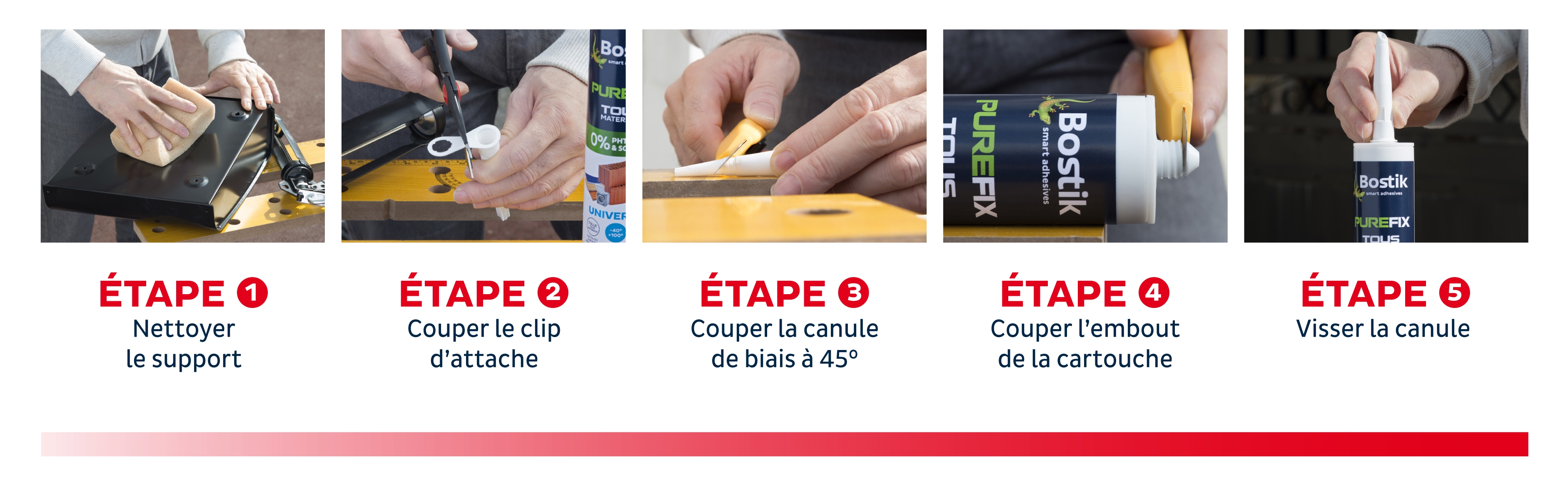 Bostik Purefix Express préparation avant utilisation