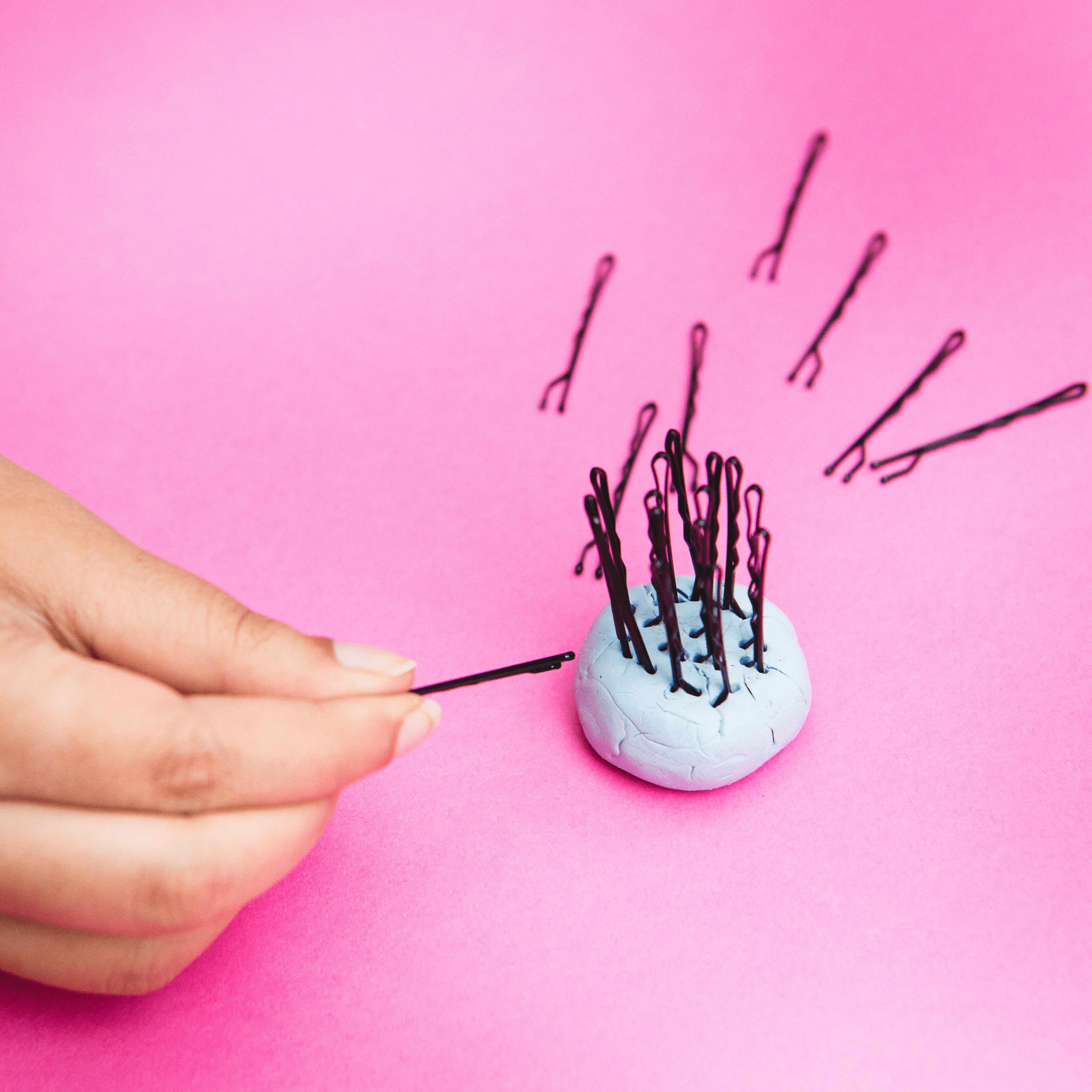 Blu Tack® from #BluHacks - Pink Hair Grips Hack