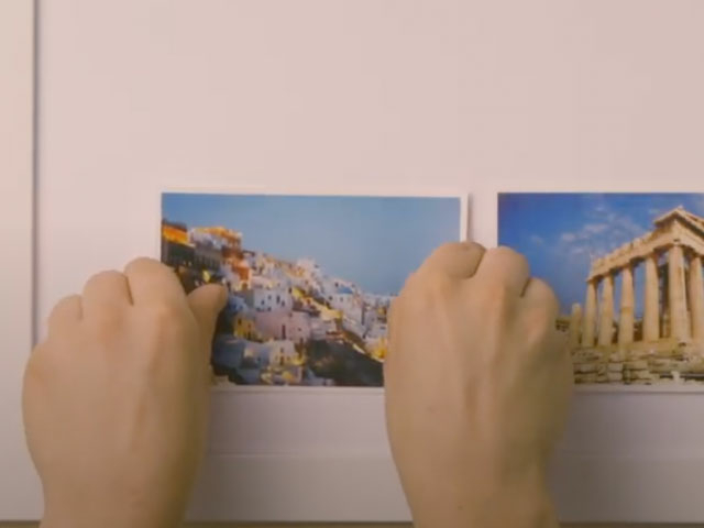 Bostik DIY Russia how to create a poster with blu tack step 2