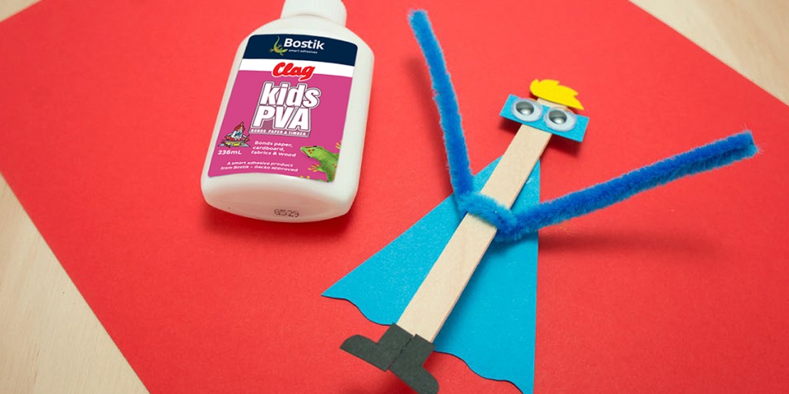 Bostik DIY Australia tutorial Superhero banner