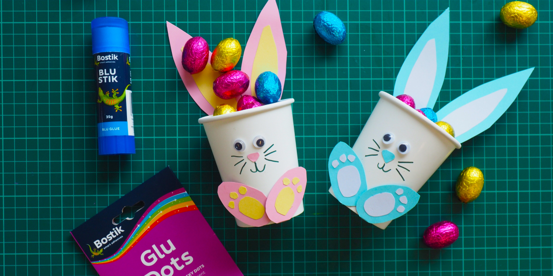 Bostik DIY Australia Tutorial Easter Cup Bunnies Banner