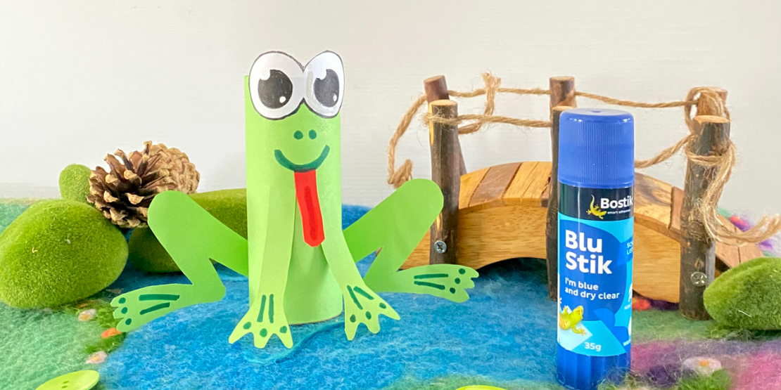 DIY Bostik Australia Toilet Roll Frog Banner