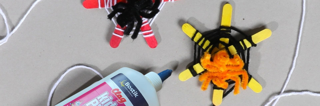 Bostik DIY Singapore Stationery Craft Clag Kids PVA tutorial halloween spider step 3