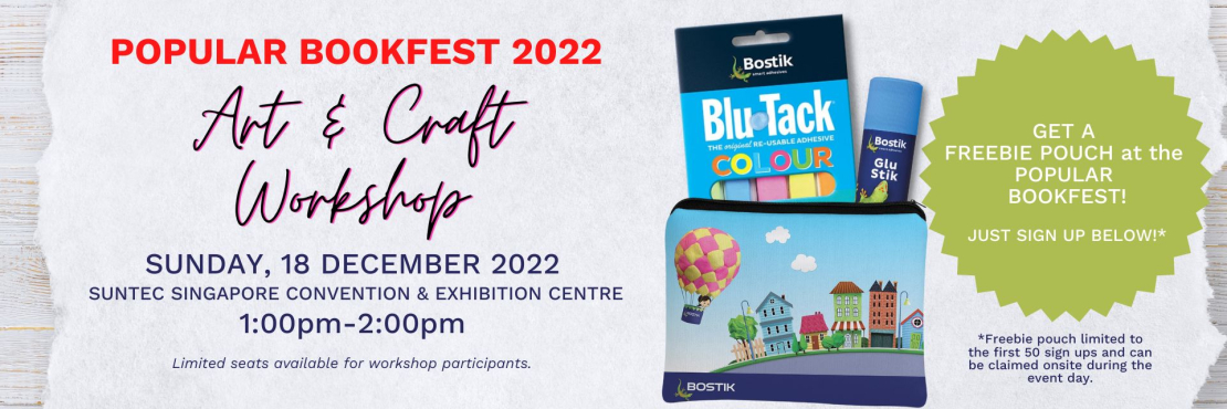 Bostik DIY Singapore popular bookfest campaign banner