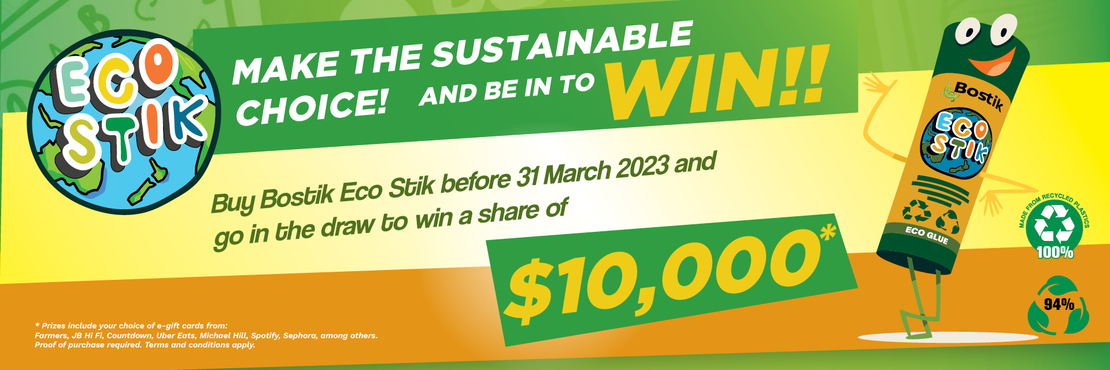 Bostik DIY New Zealand Ecostik campaign TCs banner desktop