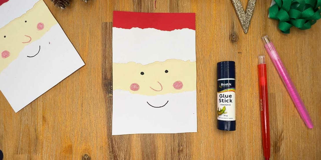 Bostik DIY South Africa Tutorial Santa Christmas Card Banner