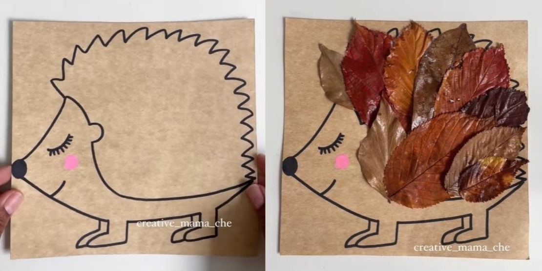 Bostik DIY Ireland Ideas and Inspiration Hedgehog Leaf Craft Banner