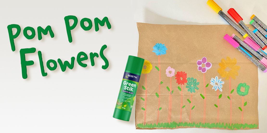 BOSTIK DIY AUSTRALIA POM POM FLOWERS PROJECT 