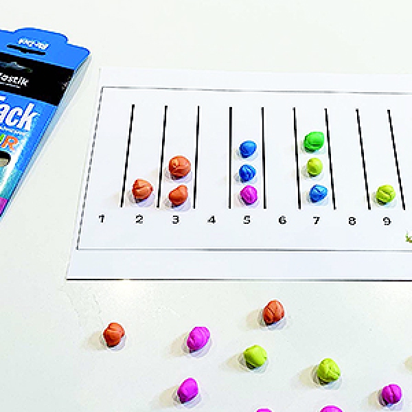 Bostik DIY New Zealand tutorial blue tack counting step 4