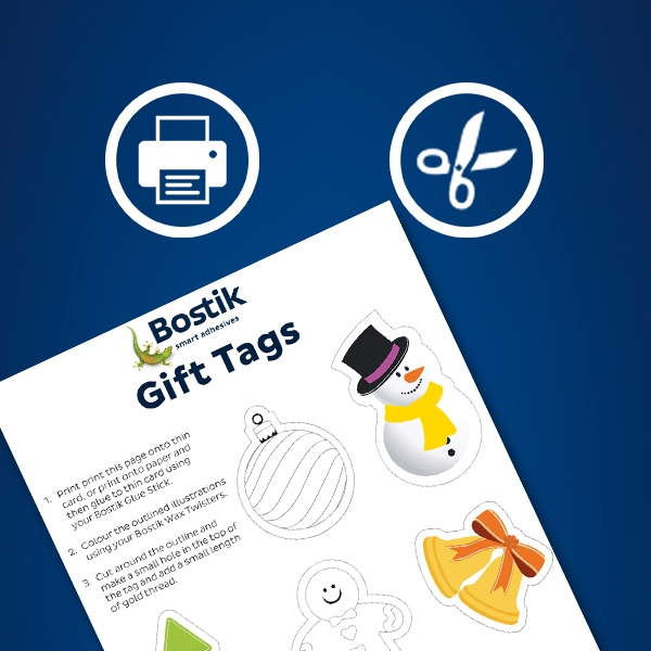 Bostik DIY South Africa Tutorial Christmas Jolly Gift Tags step 1