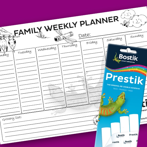 Bostik DIY South Africa Tutorial Weekly Planner step 2