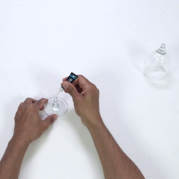 sticking glass on glass