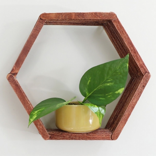 DIY Bostik Malaysia tutorials hexagon shelf banner