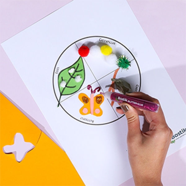 DIY Bostik Malaysia buttefly life cycle craft step 8