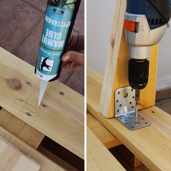 Bostik DIY Greece tutorial palet couch step 10