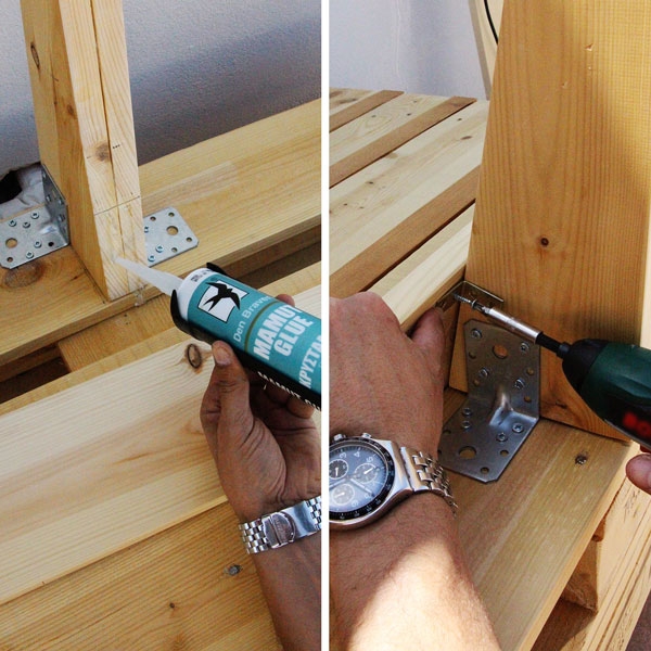 Bostik DIY Greece tutorial palet couch step 11