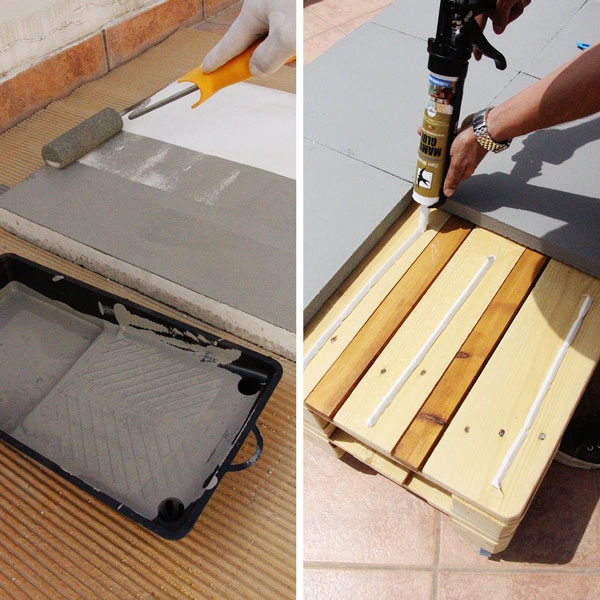 Bostik DIY Greece tutorial palet couch step 14
