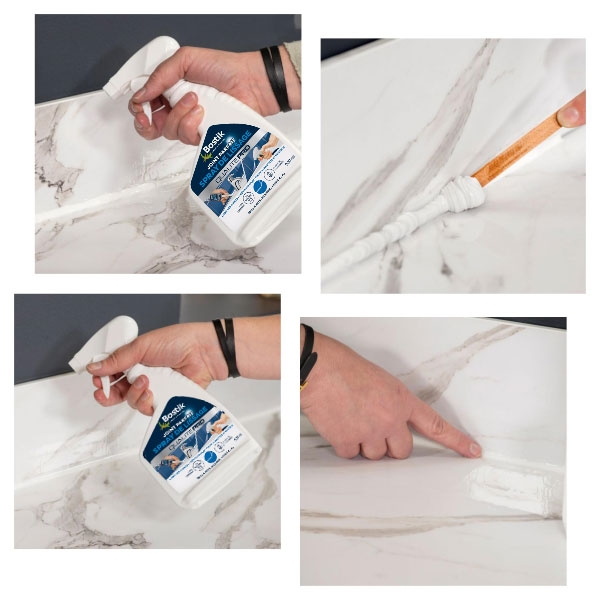 Bostik DIY France tutorial how to make a kitchen seal step 4