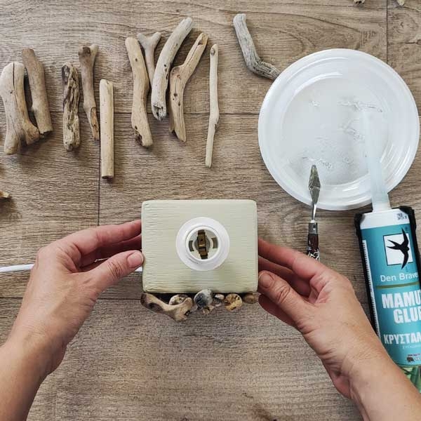 Bostik DIY Greece tutorial how to create a lamp step 5
