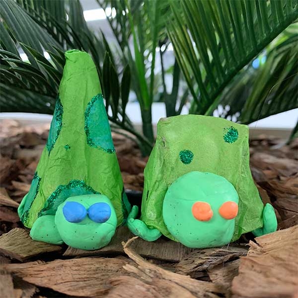 bostik diy Indonesia tutorial egg carton turtle step 2