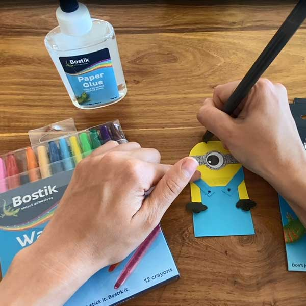 Bostik DIY South Africa Tutorial Minion Bookmark step 7