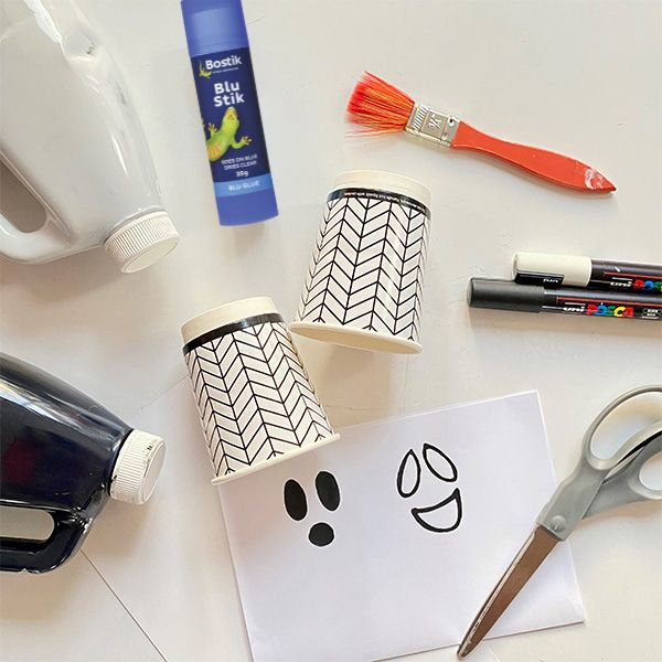 Bostik DIY Singapore halloween bobbing ghosts step 1