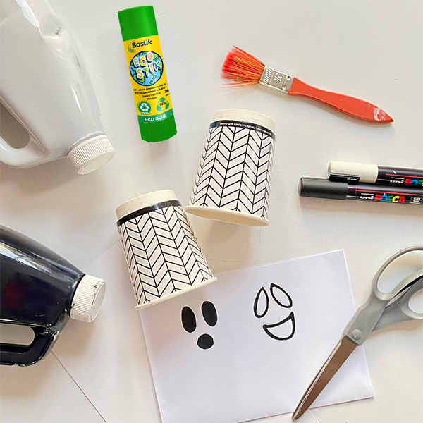 Bostik DIY new zealand halloween bobbing ghosts step 1