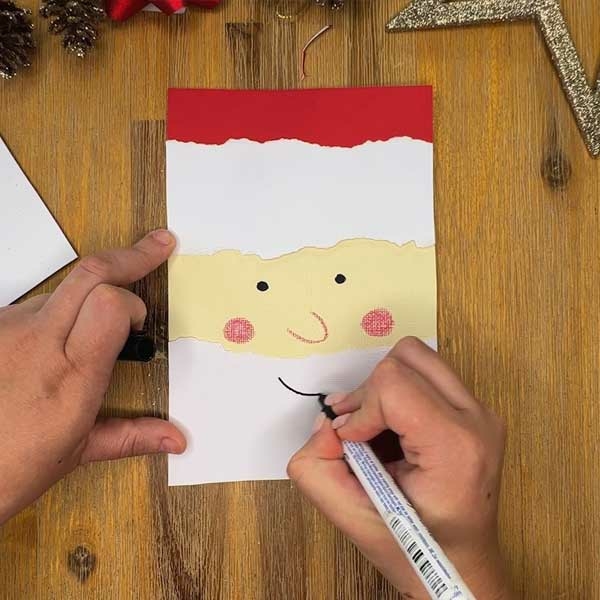 Bostik DIY South Africa Tutorial Santa Christmas Card step 5
