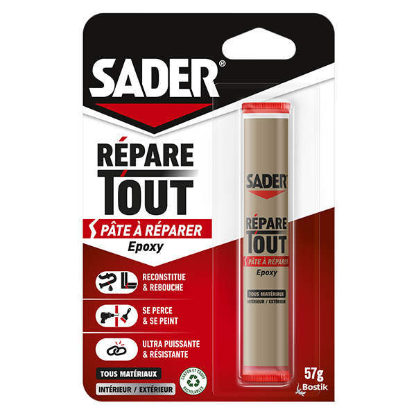 Bostik DIY France Sadar Repare Tout Pate a Reparer Epoxy 57g product image