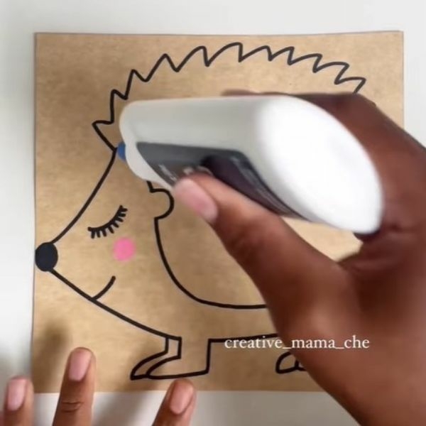 Bostik DIY Ireland Ideas and Inspiration Hedgehog Leaf Craft Step 2