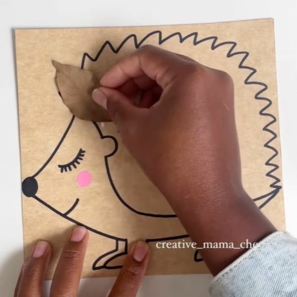 Bostik DIY Ireland Ideas and Inspiration Hedgehog Leaf Craft Step 3