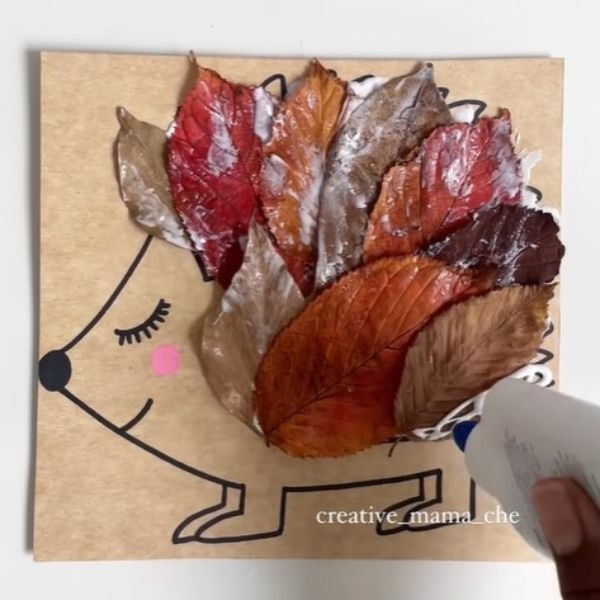 Bostik DIY Ireland Ideas and Inspiration Hedgehog Leaf Craft Step 4